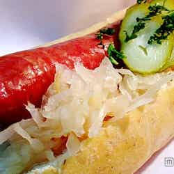 トナカイ肉のホットドッグ