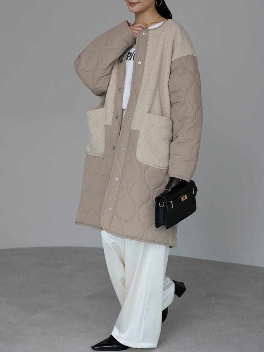 キルティングアウターのコーデ4