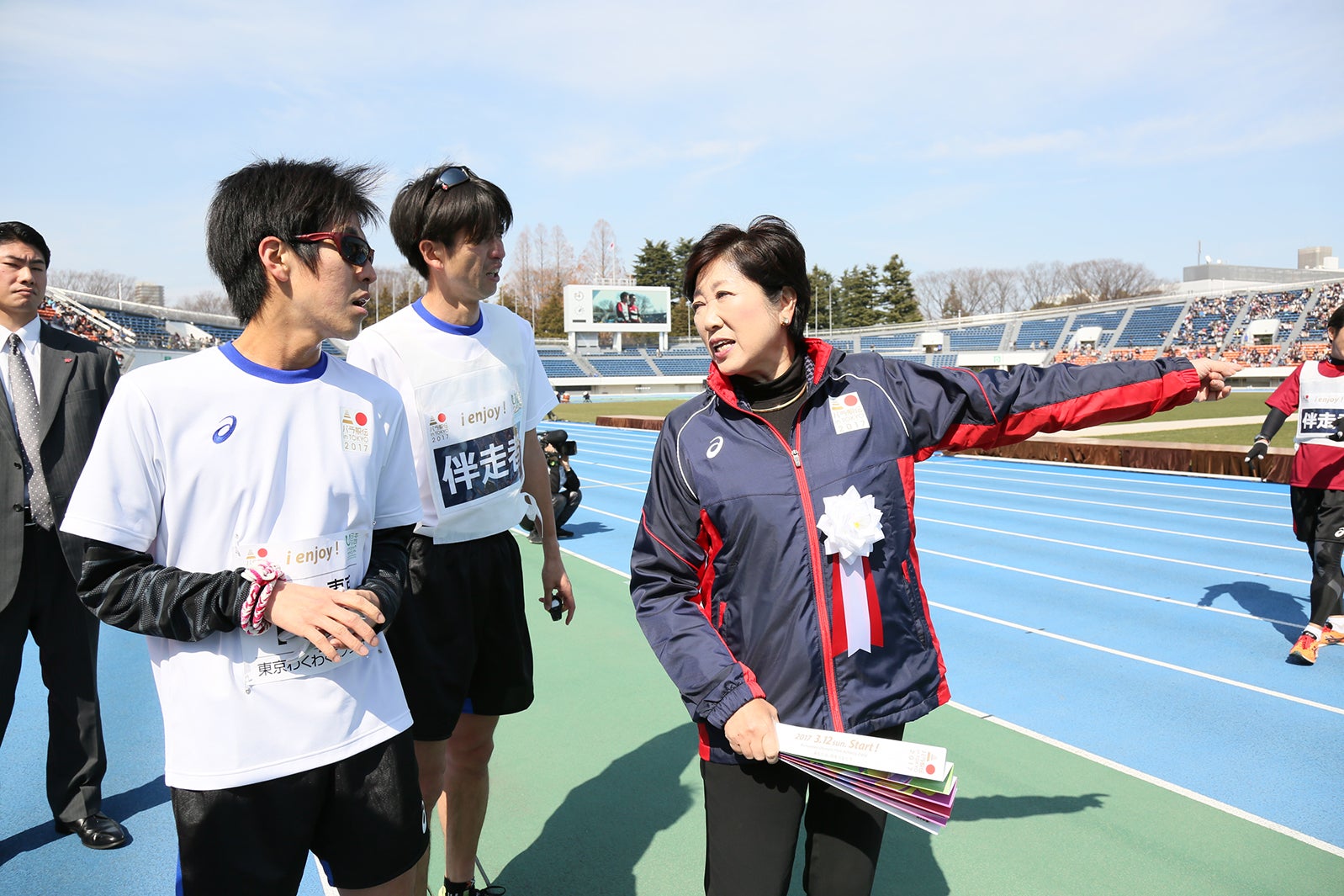 パラ駅伝の様子（提供写真）