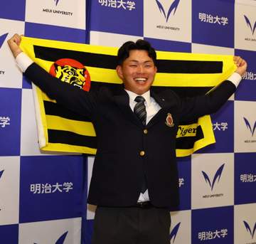 阪神1位・榊原七斗「『おまえはドラフト1位で行けへんぞ』みたいな感じで」 プロ入り意識は明大進学後 兄の“あおり”が努力を後押し