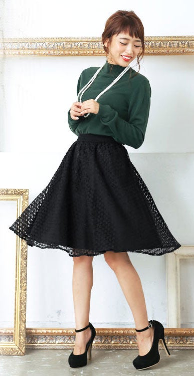 ラッセルレースフレアスカート「神戸レタス」2490円（税込）／画像提供：神戸レタス