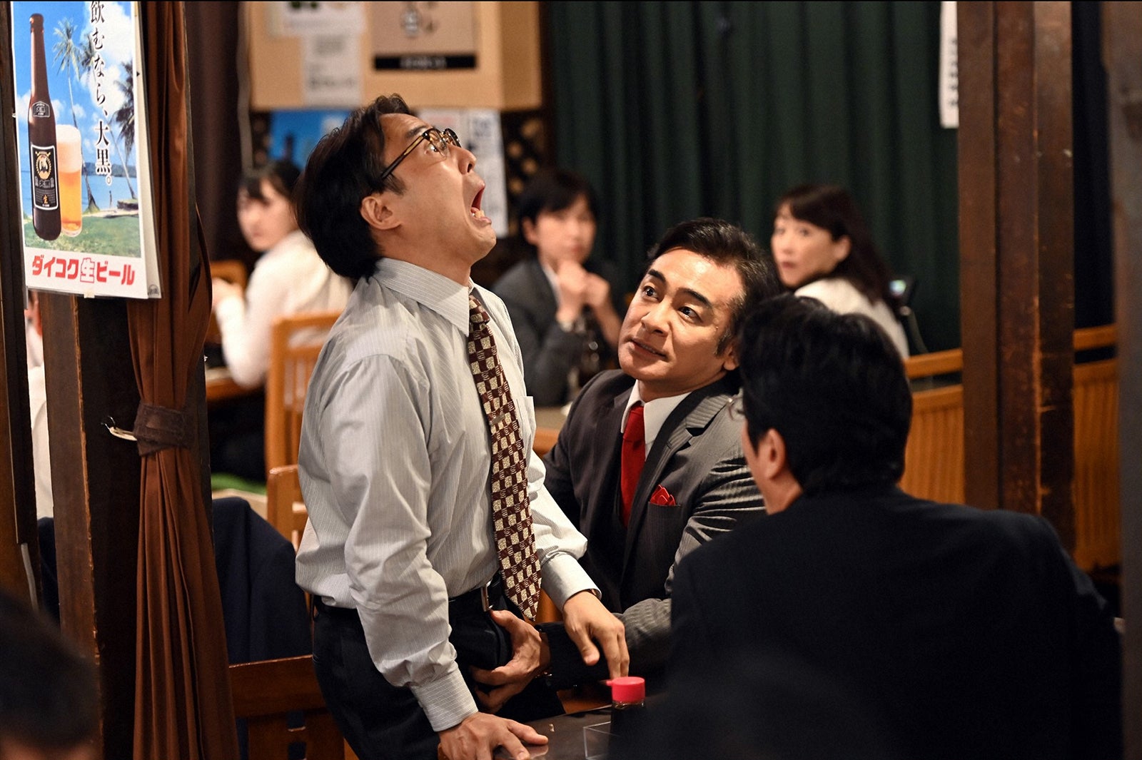 みのすけ、片岡愛之助／「半沢直樹」第9話より（C）TBS