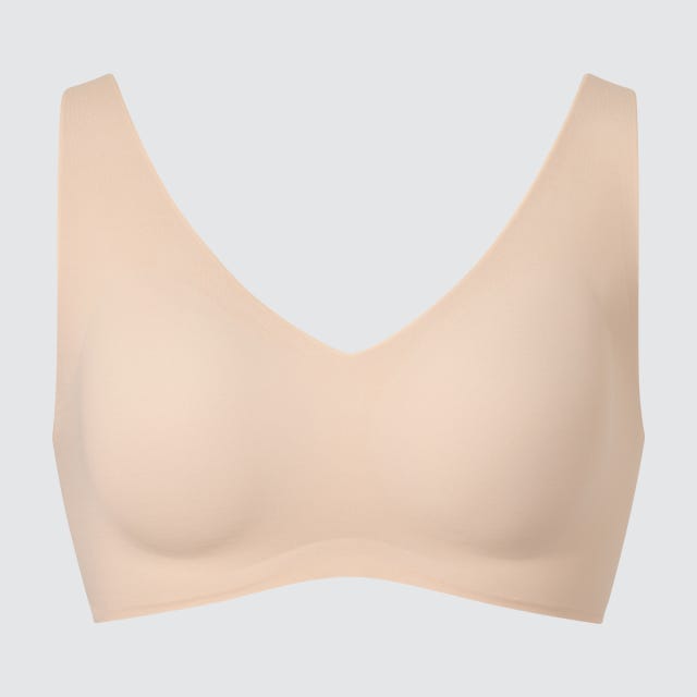 ユニクロ　uniqlo　レディース　快適　ラク　楽　おすすめ　オススメ　コスパ　インナー　ブラ　ワイヤレスブラ　ブラジャー　ノンワイヤーブラ　ノンワイヤー　キレイ色　きれい色　ウルトラリラックス　ベージュ
