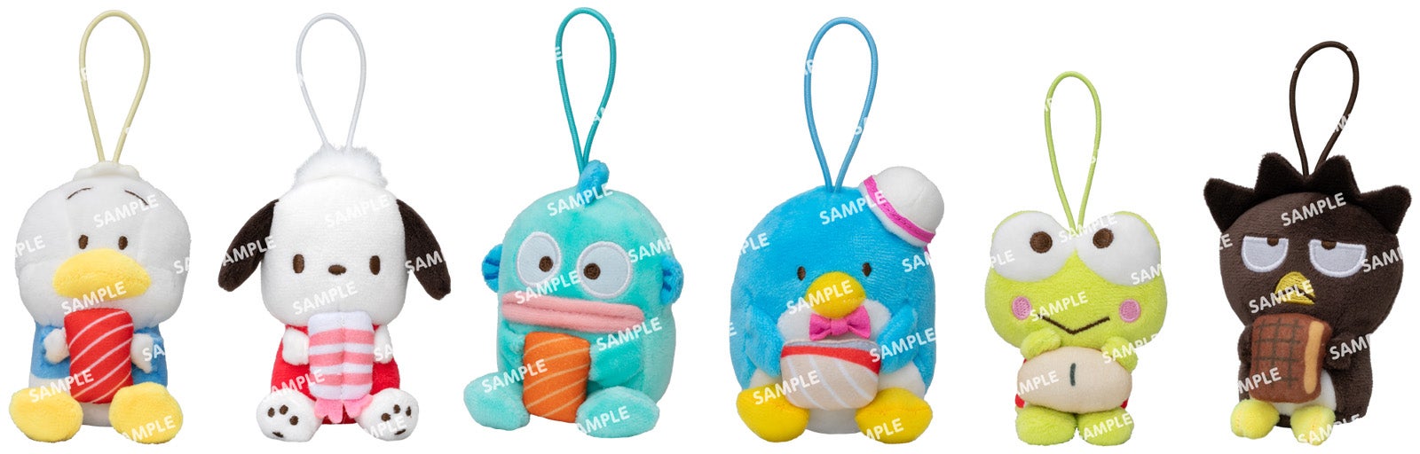 【前半：7月23日（水）～】コラボ限定マスコット（全6種）イメージ（C）2025 SANRIO CO．，LTD．APPROVAL NO．L660170