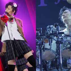 ファンクラブ会員限定イベントツアー「神威♂楽園deダシナ祭」でAKB48（左）、X JAPAN（右）のカバーを披露したGackt