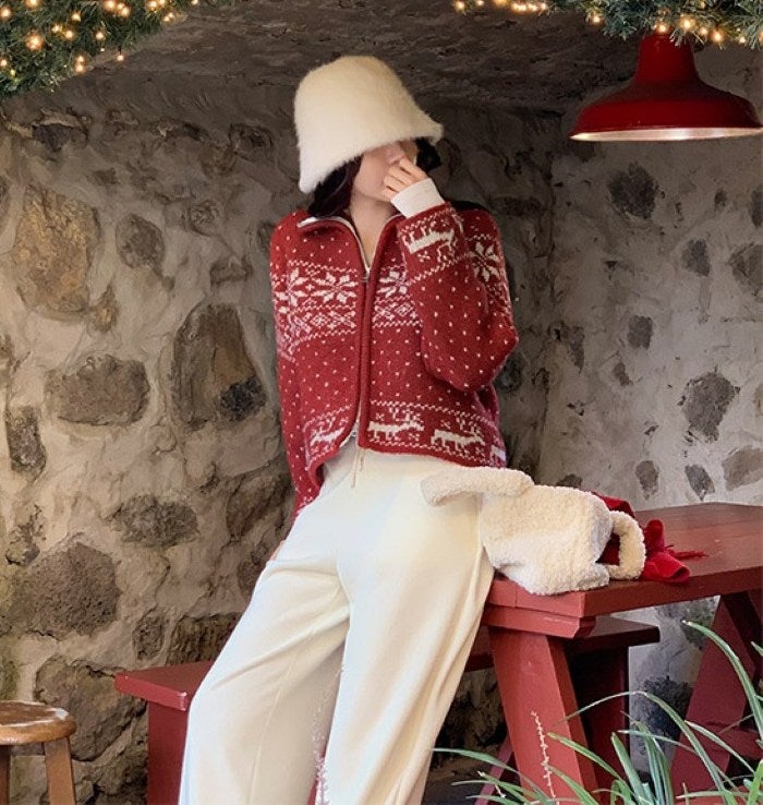 レトロな冬っぽさ♡ ノルディック柄ニットの着こなし術