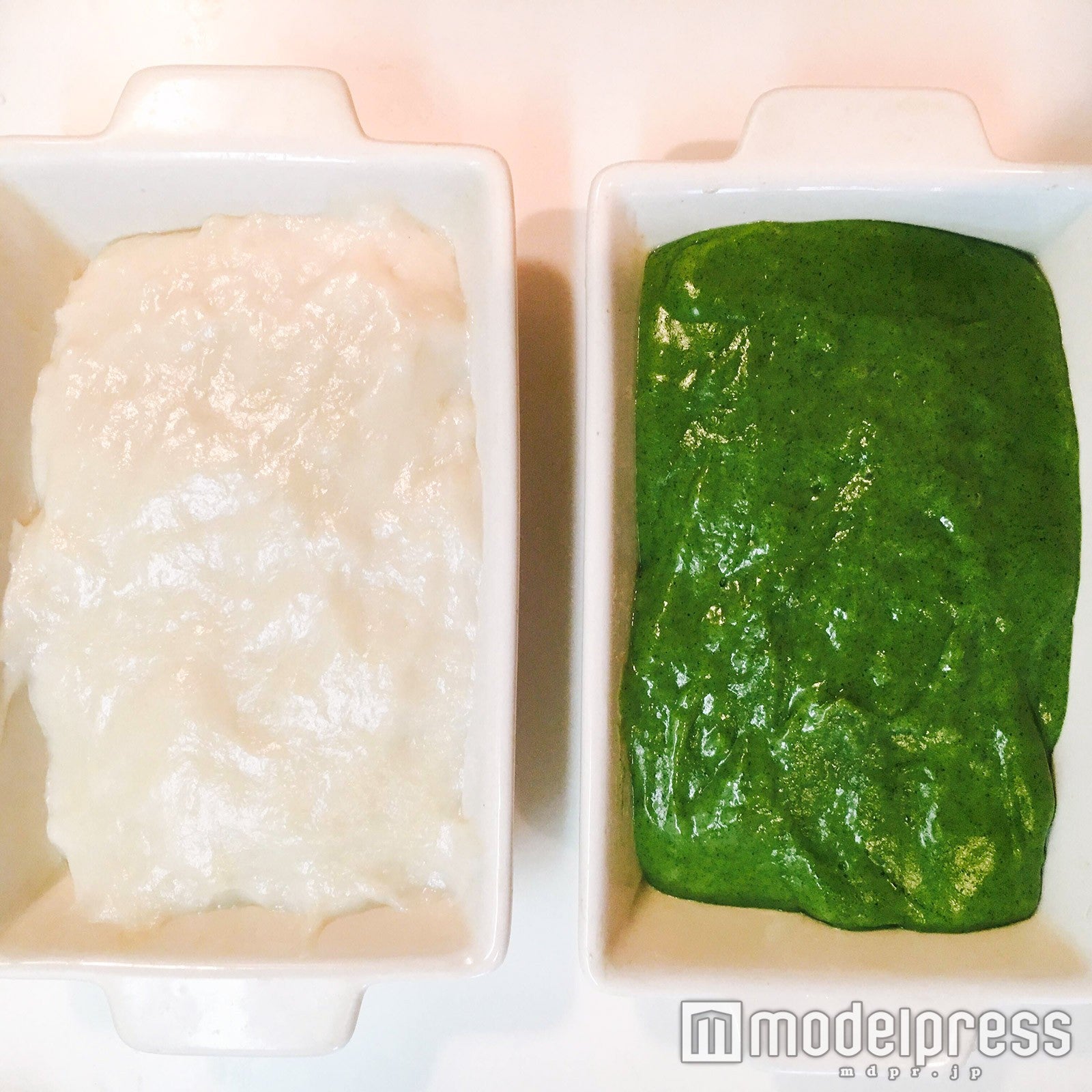 プレーン生地（左）も抹茶生地（右）も美味しそう！／画像提供：柏原歩