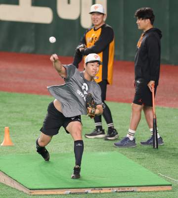 右肩コンディション不良から1軍合流の巨人・山崎「また投げられることを力に変えて頑張りたい」