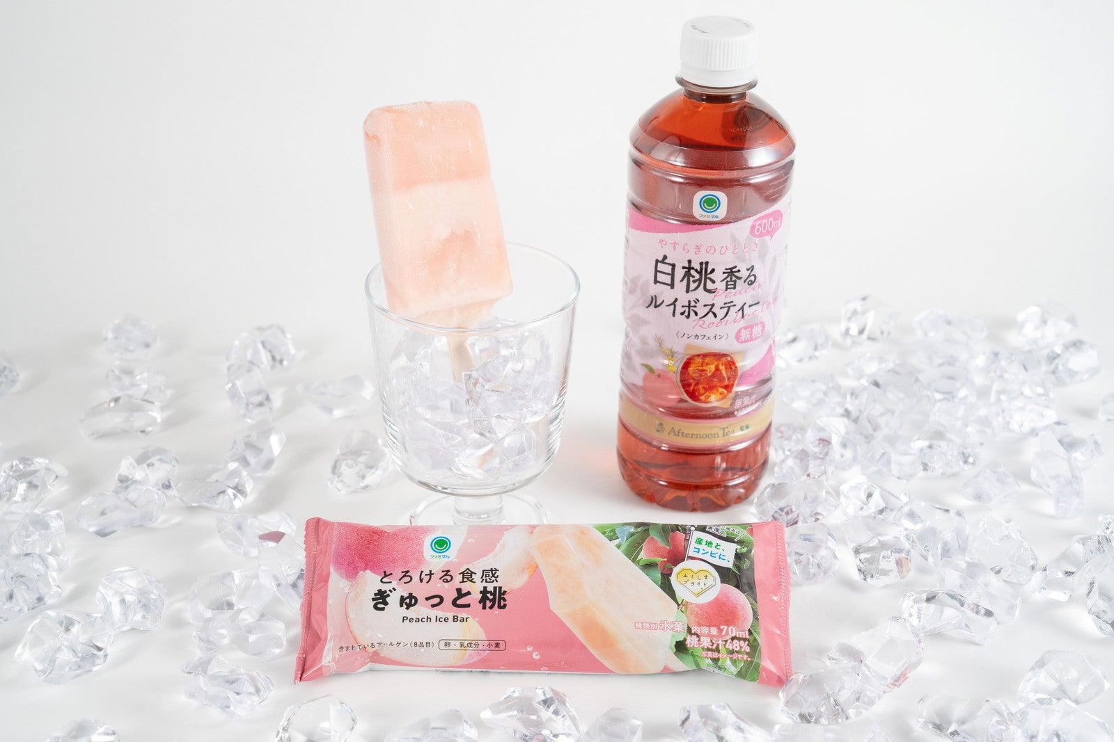 とろける食感ぎゅっと桃 × Afternoon Tea監修 白桃香るルイボスティー／提供画像
