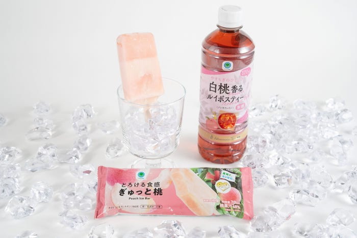 とろける食感ぎゅっと桃 × Afternoon Tea監修 白桃香るルイボスティー/提供画像