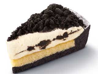 マックカフェ「オレオ クッキー チーズケーキ」2種のクリームチーズ×ザクザク食感が美味しさ奏でる