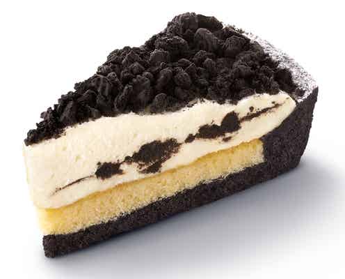 マックカフェ「オレオ クッキー チーズケーキ」2種のクリームチーズ×ザクザク食感が美味しさ奏でる