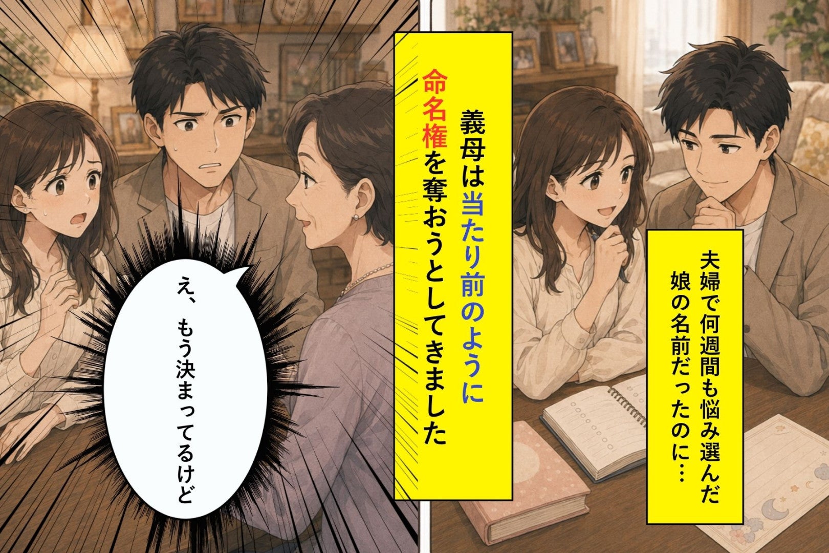 夫婦で何週間も悩み選んだ娘の名前→「え、もう決まってるけど」義母が命名権を奪おうとしてきた話