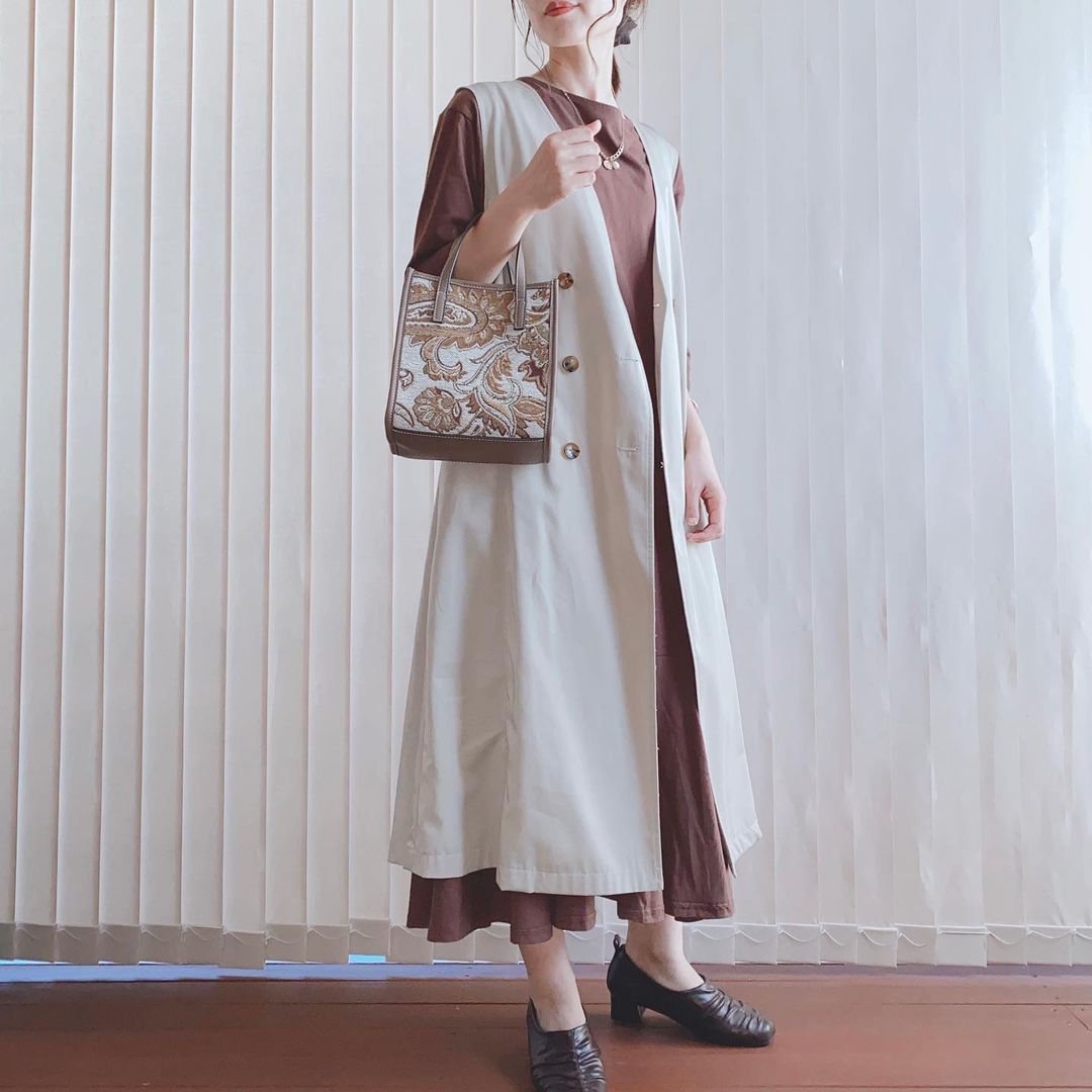 しまむら 最強ロングワンピが1500円以下 レイヤードテク全部見せ モデルプレス