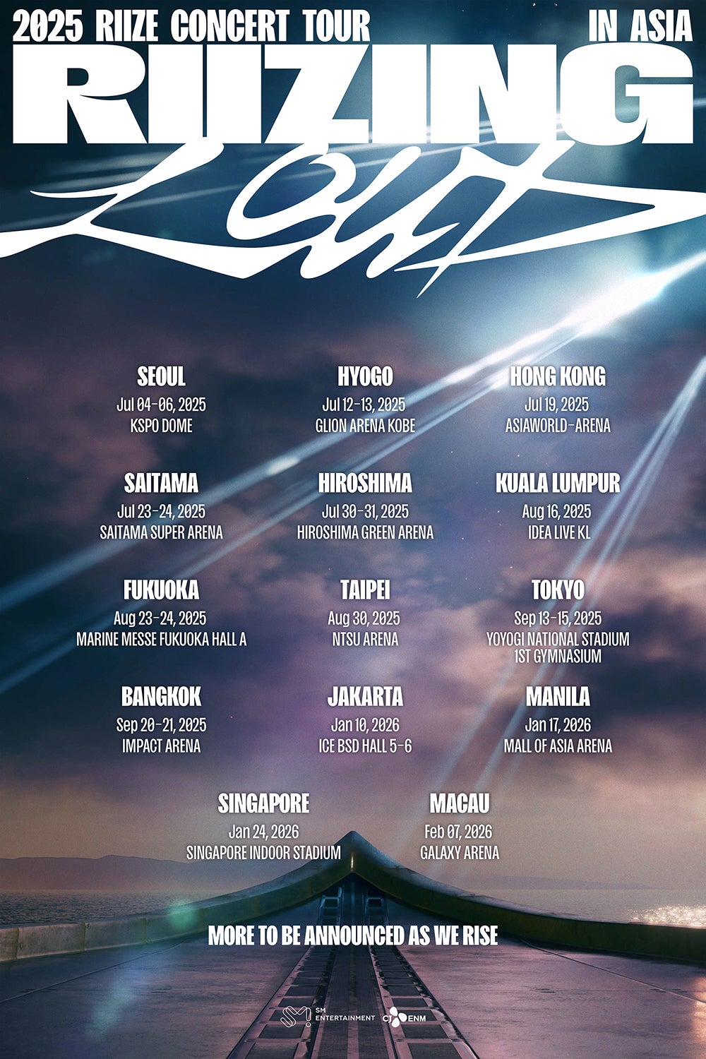 アイドル RIZE TOUR 2025 RIIZE】全国アリーナツアー『2025 RIIZE CONCERT TOUR [RIIZING