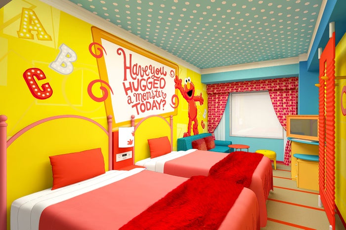 「エルモのハッピー・ルーム」部屋タイプ:カジュアルルームカジュアルダブルルーム/画像提供:ユー・エス・ジェイ