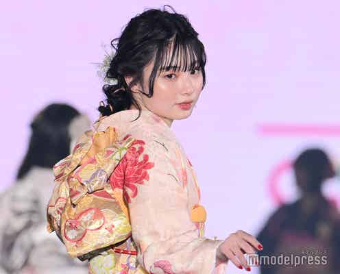 韓国出身のインフルエンサー・らん、鮮やか着物で登場 キュートな返事「あじゃっす!」で会場沸かす<関西コレクション 2023 S/S>