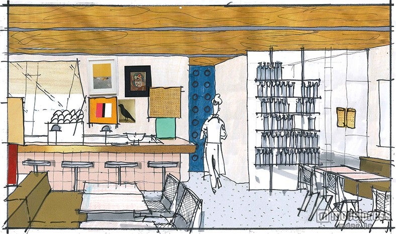 ビルの自宅と同じオリーブ色のソファも