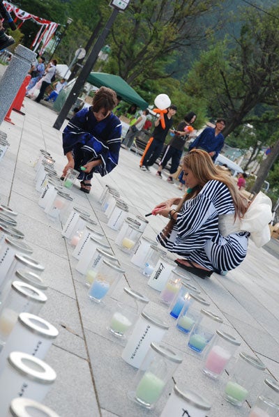 Lie／釜石キャンドルナイトの様子