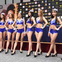 「K-1 GIRLS 2023」（左から）安藤京香、水神きき、うらら、宮野真菜、前田まはる、波北果穂、一ノ瀬のこ、名取くるみ（C）モデルプレス