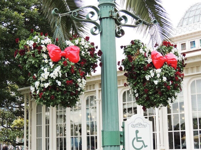 赤いリボンがキュートなデコレーションも