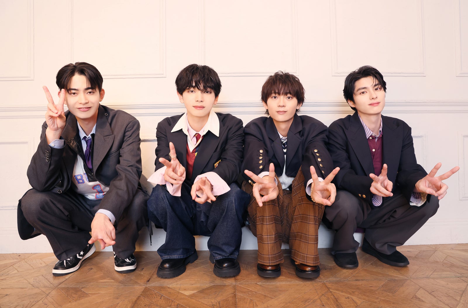 （左から）豊田裕大、宮世琉弥、水沢林太郎、本田響矢