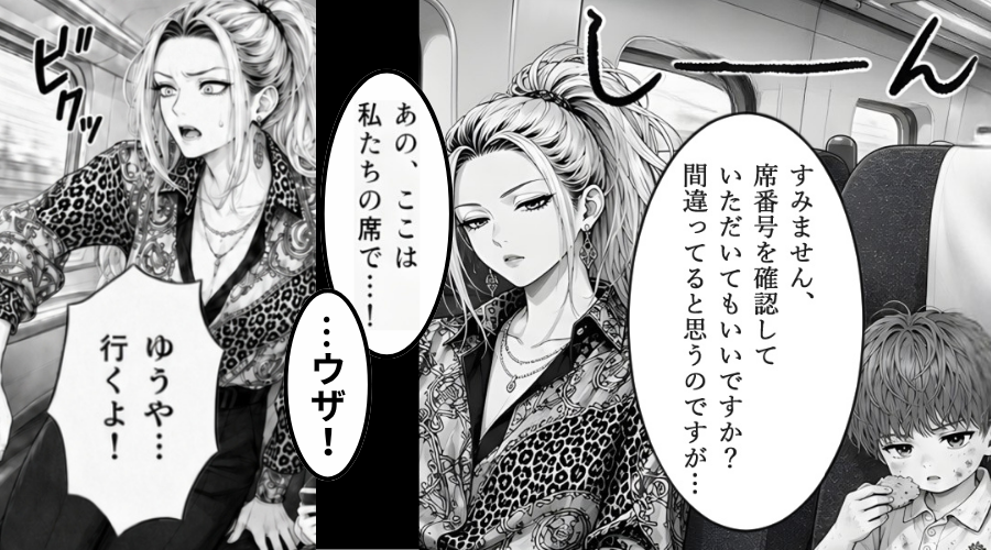 新幹線で…私「ここ私たちの席…」迷惑客「ウザ！」⇒次の瞬間【ある行動】で『ビクッ』客が顔色を変えたワケ