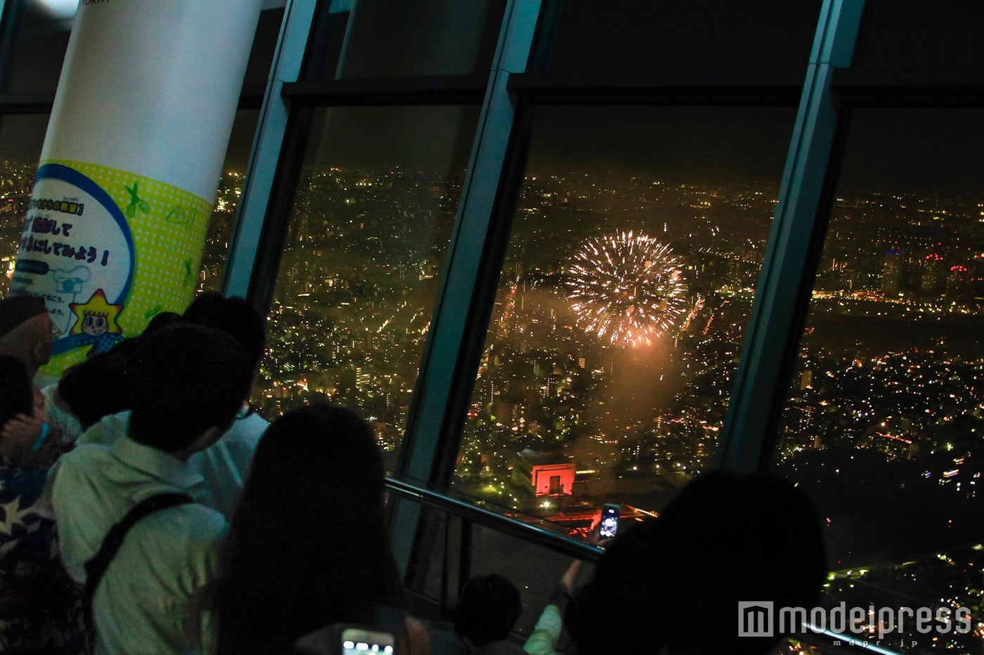 東京スカイツリー展望台から見る隅田川花火大会（昨年の様子）（C）TOKYO-SKYTREE