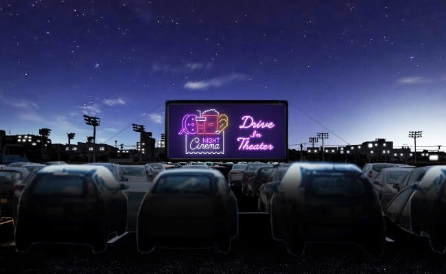 車内で映画鑑賞するドライブインシアター「CINEMATHEQUE - Drive-in Theater -」開催