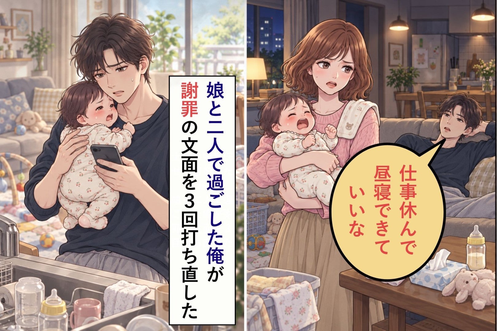 「仕事休んで昼寝できていいな」と言った俺→妻に土曜を任され、娘と２人きりの１日で分かったこと