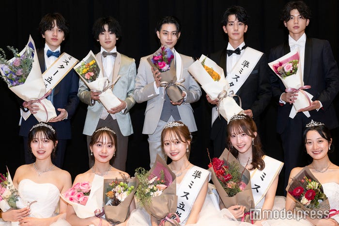 (後列左から)菅原懐生さん、岡部夏央さん、浅間力輝さん、和田孝太郎さん、黄兆銘さん(C)モデルプレス/(前列左から)後藤千乃さん、山本莉子さん、河邊仁紀さん、橋本華歩さん、押味桐ゑさん(C)モデルプレス