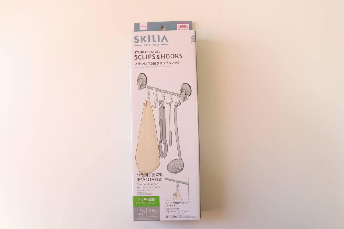 ダイソーのステンレス5連クリップ＆フックのパッケージ