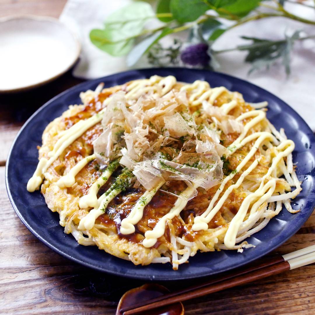 もやしのお好み焼き