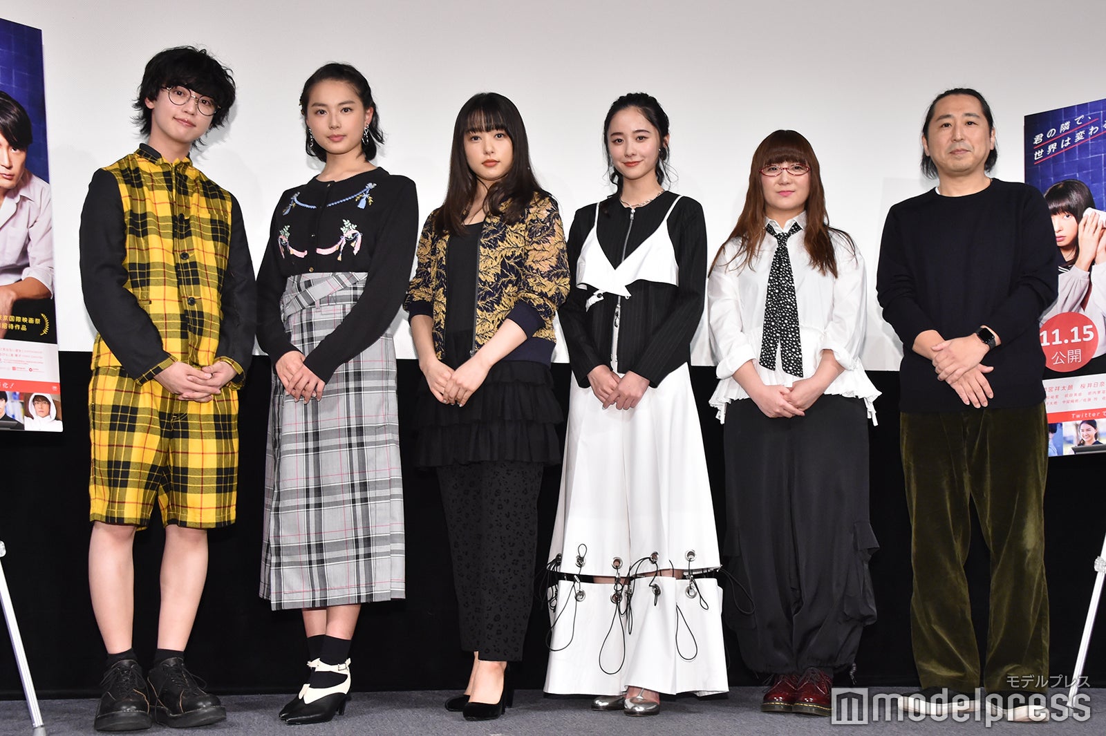 （左から）ゆうたろう、箭内夢菜、桜井日奈子、堀田真由、奥華子、小林啓一監督 （C）モデルプレス