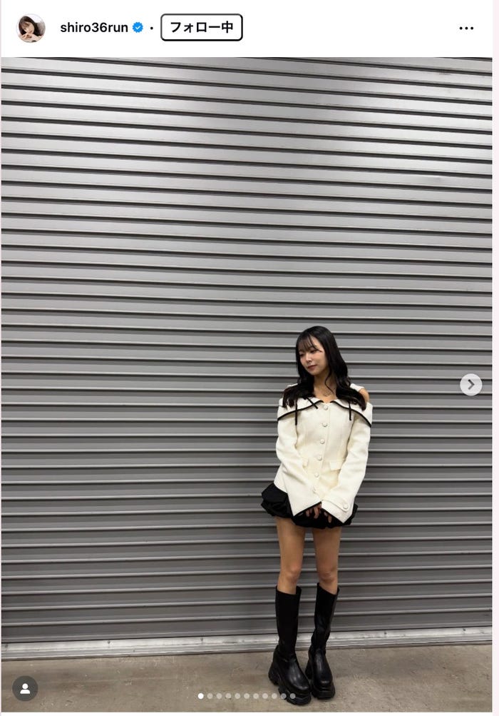 白間美瑠Instagramより