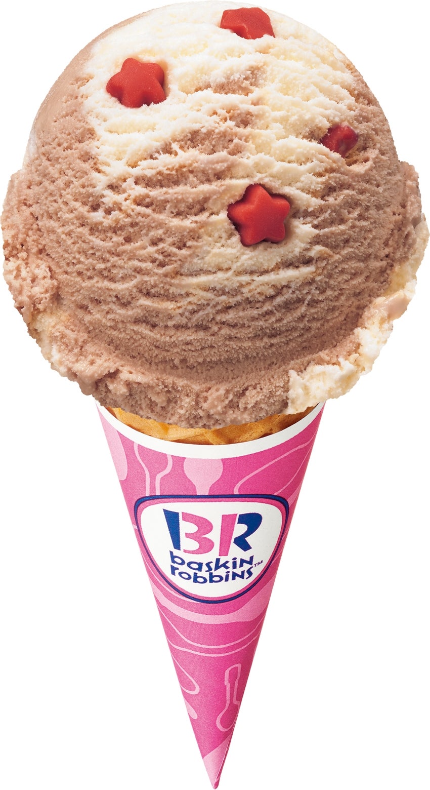 サーティワン、白戸家“お父さん”コラボの秋フレーバー　洋梨タルト風アイスに星がキラリ