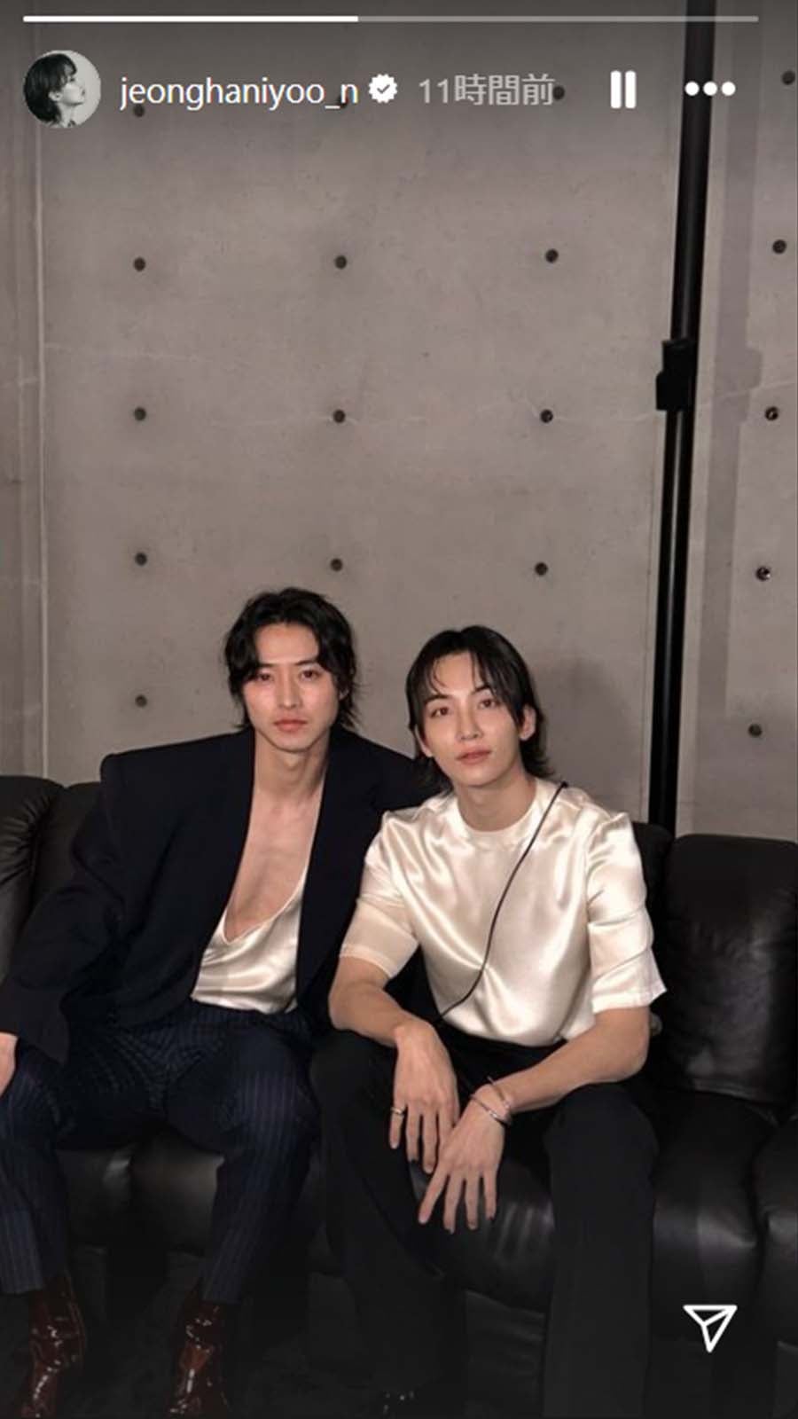 山崎賢人、JEONGHAN／JEONGHAN Instagramストーリーズより
