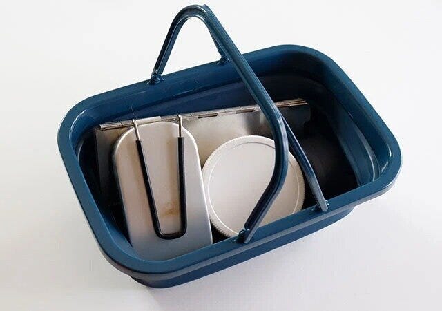 ダイソー　折りたたみソフトバスケット