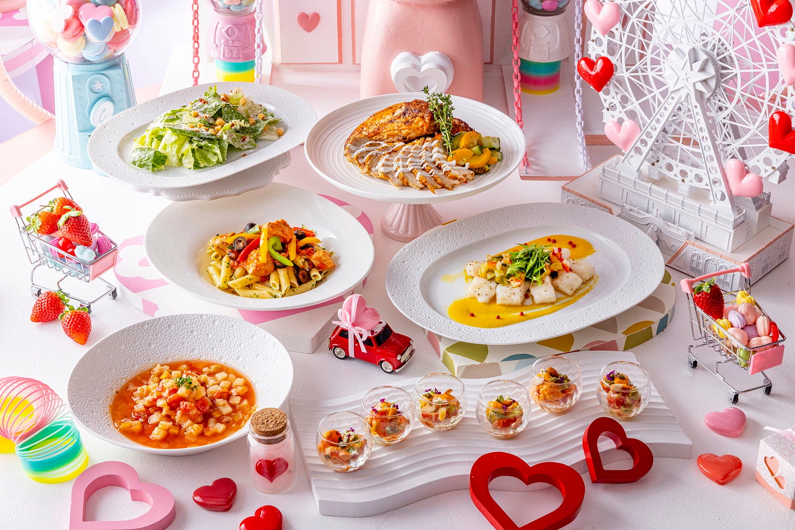 「ストロベリー・ハートファクトリー」いちごスイーツビュッフェ／提供画像