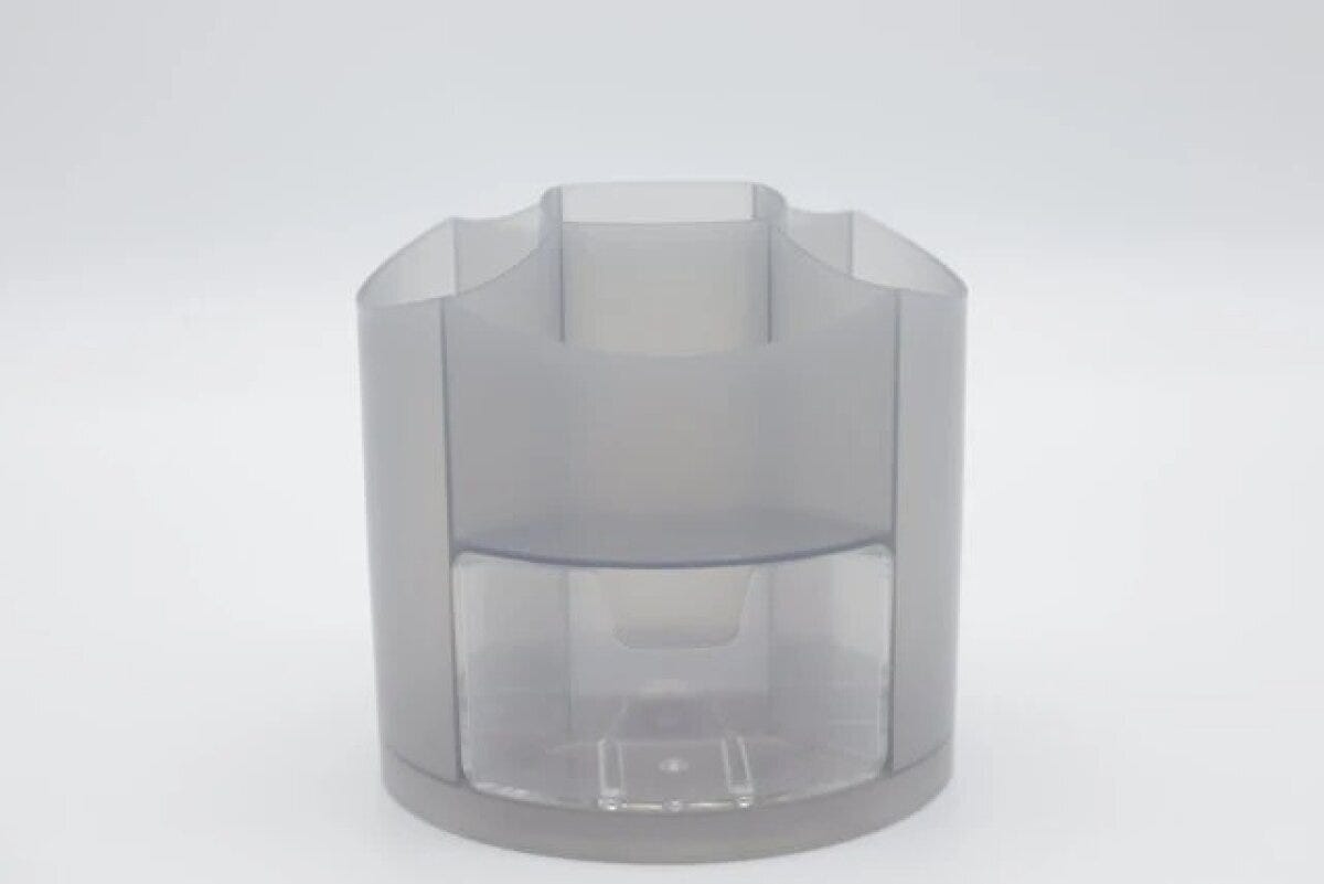 ダイソー　ペンホルダー（回転式、ブラック、丸形）