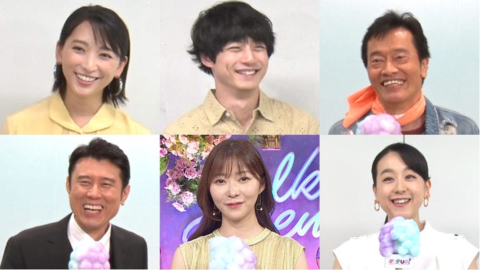 (上段左から)杏、坂口健太郎、遠藤憲一(下段左から)原田泰造、指原莉乃、浅田真央 (C)フジテレビ
