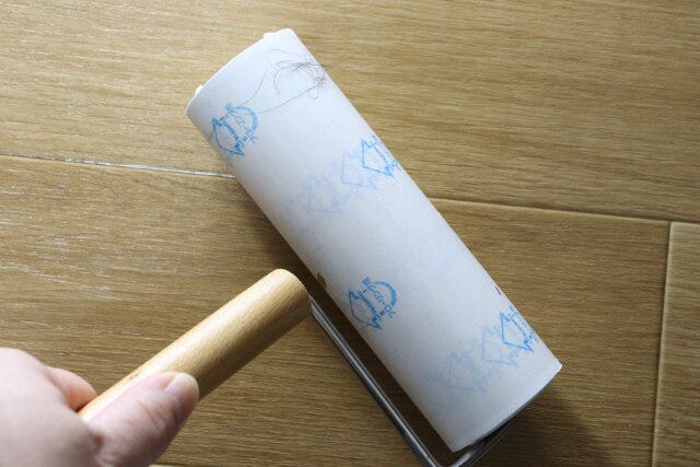 粘着シートスペアテープフローリング用ミシン目付　使用例