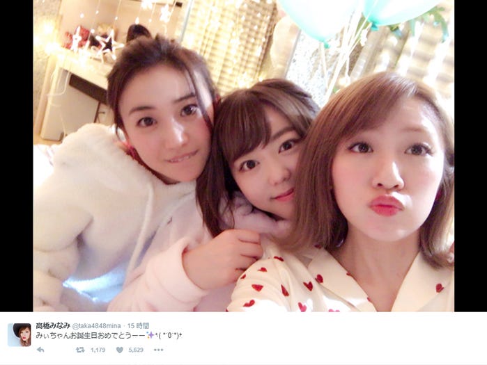 (左から)大島優子、峯岸みなみ、高橋みなみ/高橋みなみTwitterより
