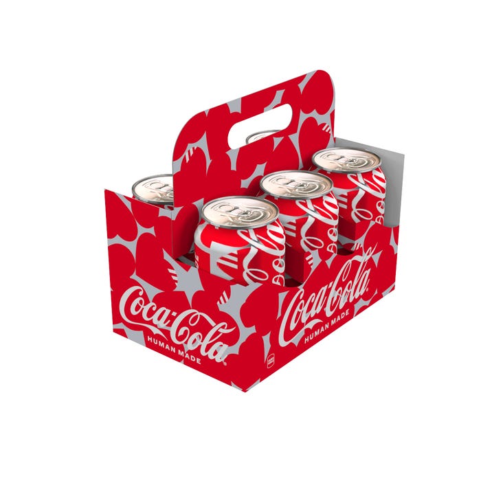 「コカ・コーラ」 HUMAN MADE限定デザイン缶(350ml)6缶パック 税込828円(提供画像)