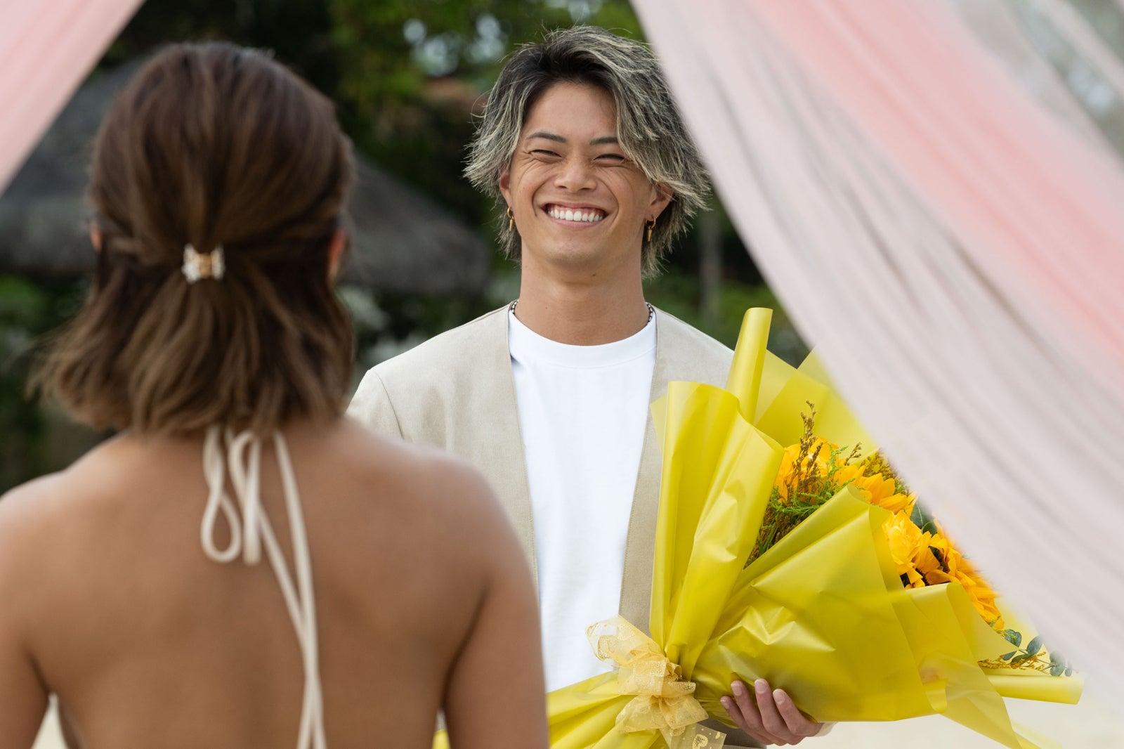 安藤京香、ひゅうが『シャッフルアイランド Season5』（C）AbemaTV, Inc