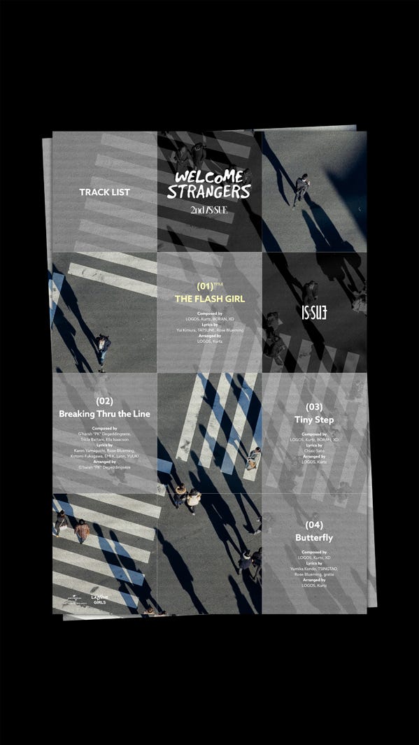 「Welcome Strangers ~2nd IS:SUE~」トラックリスト(C)LAPONE GIRLS