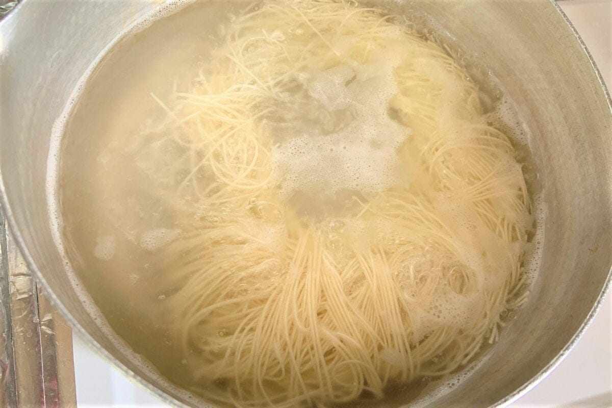 アボカドカルボナーラそうめん