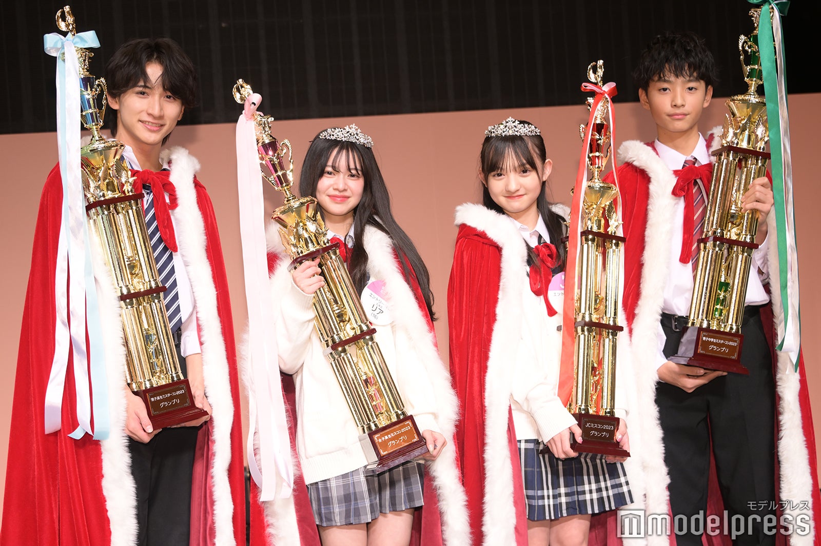 植野花道くん、リアさん、みおさん、竹内琉斗くん（C）モデルプレス