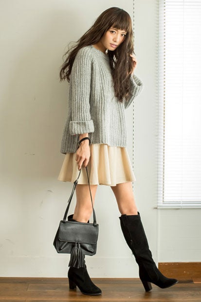 ローゲージワイドスリーブニット「Re:EDIT by GALSTAR」2,498円（税込）／画像提供：Re:EDIT by GALSTAR