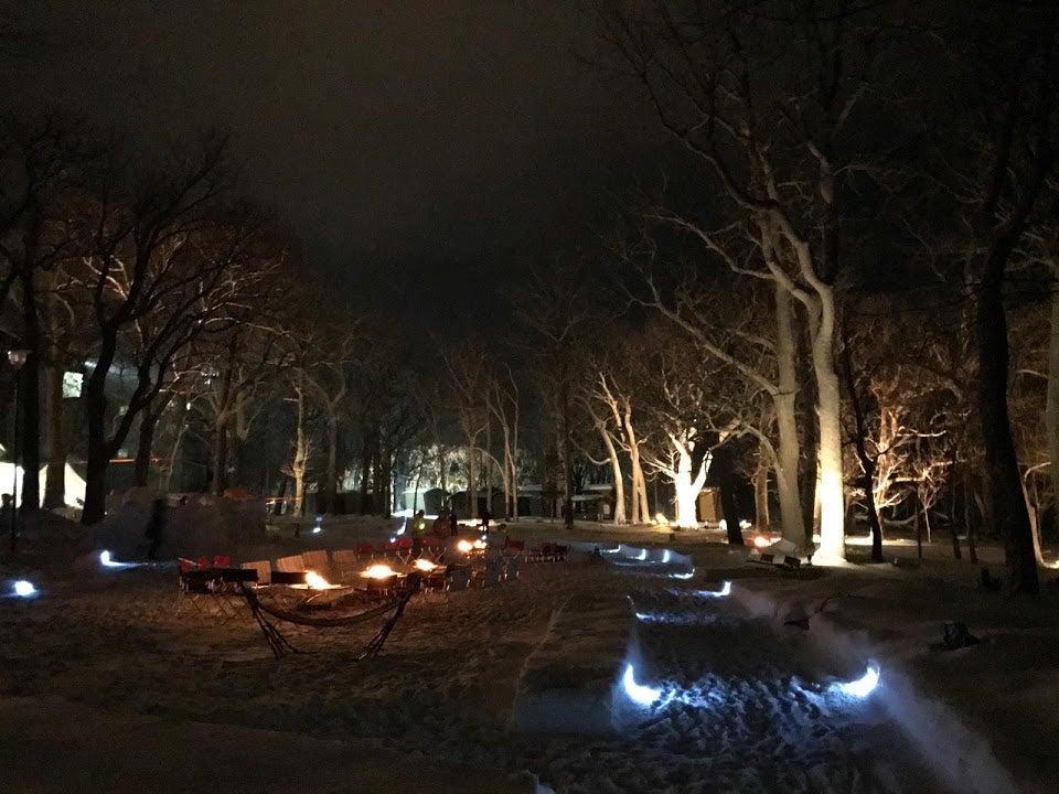 焚火コーナー（C）知床斜里町観光協会